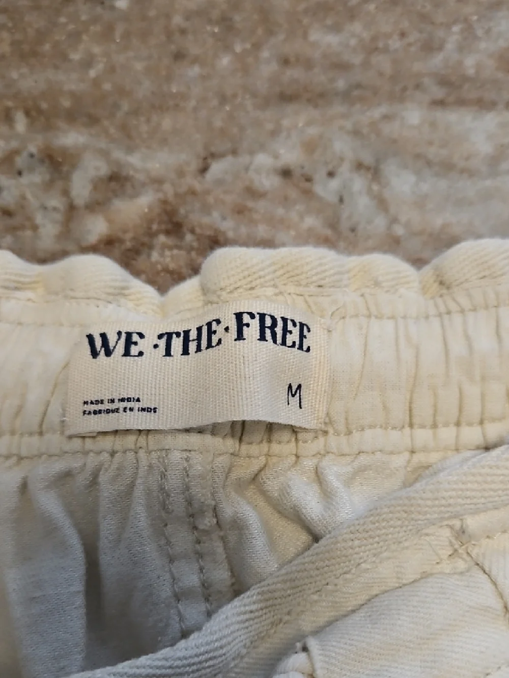 We The Free Off-White Utility Drawstring Cargo Shorts - Picture 3 of 4